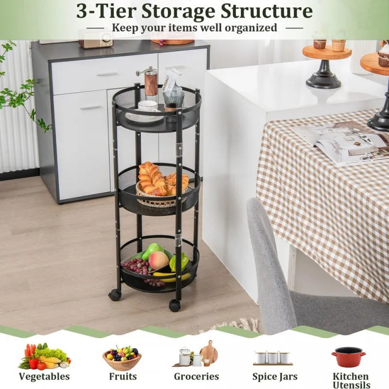 3 tier storage rack with wheels image4