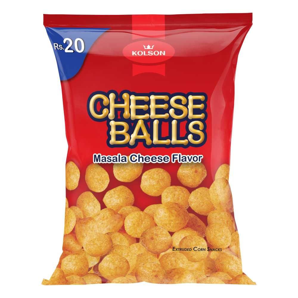 Kolson Cheese Balls, Masala Cheese Flavor, 13g - Main Image