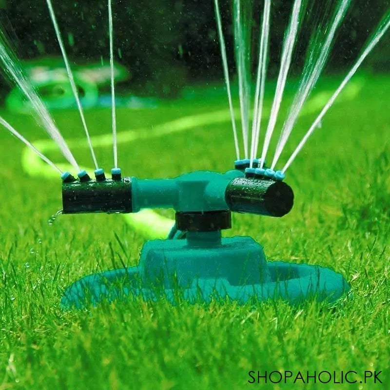 360 degree automatic rotary sprinkler for lawn and garden shower image2