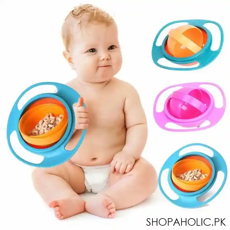 360 degree gyro magic baby anti spill bowl main image