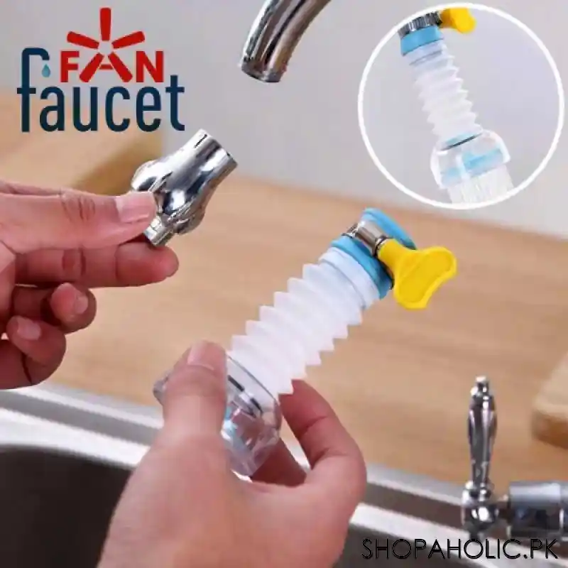 360 degree kitchen sink fan faucet with clip main image