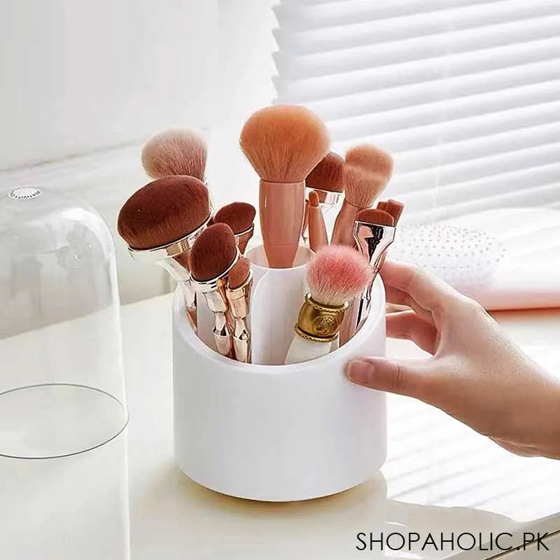 360 degree rotating makeup brush cosmetic storage box organizer image6