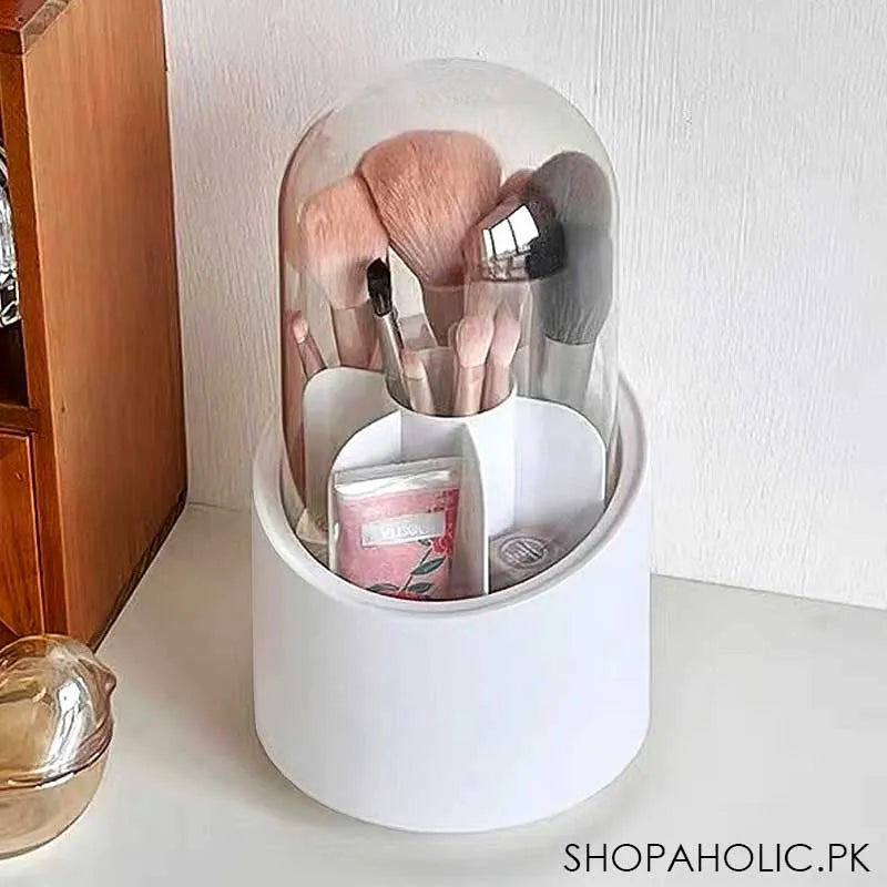 360 degree rotating makeup brush cosmetic storage box organizer image8