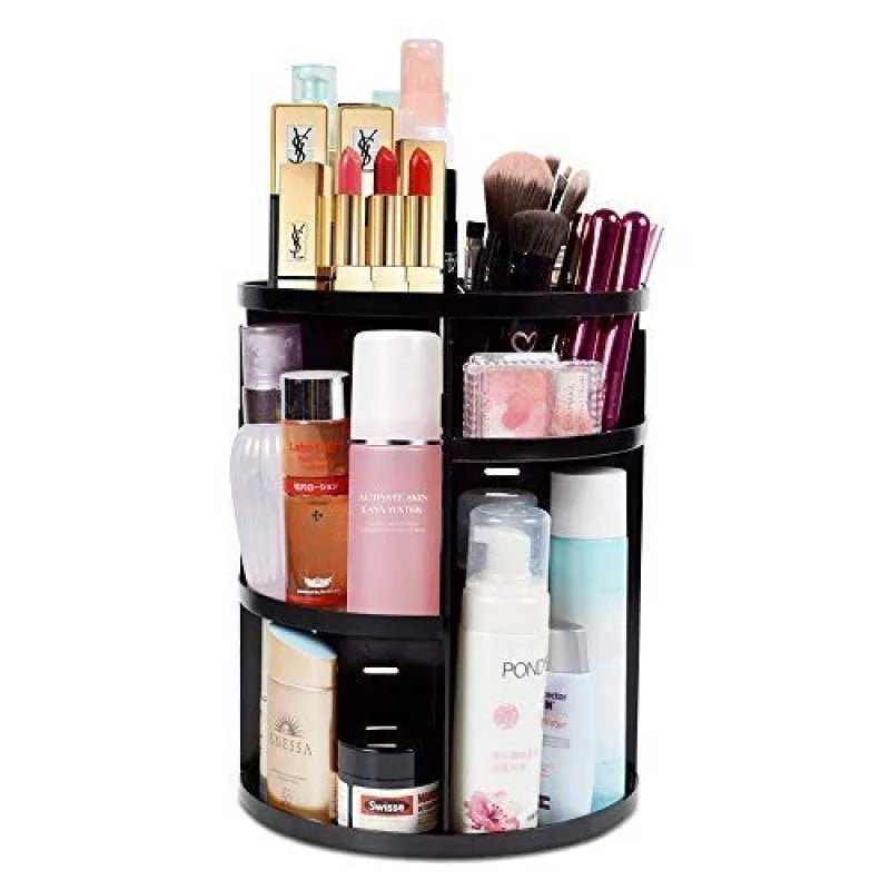 360 degree rotation makeup organizer (black) main image