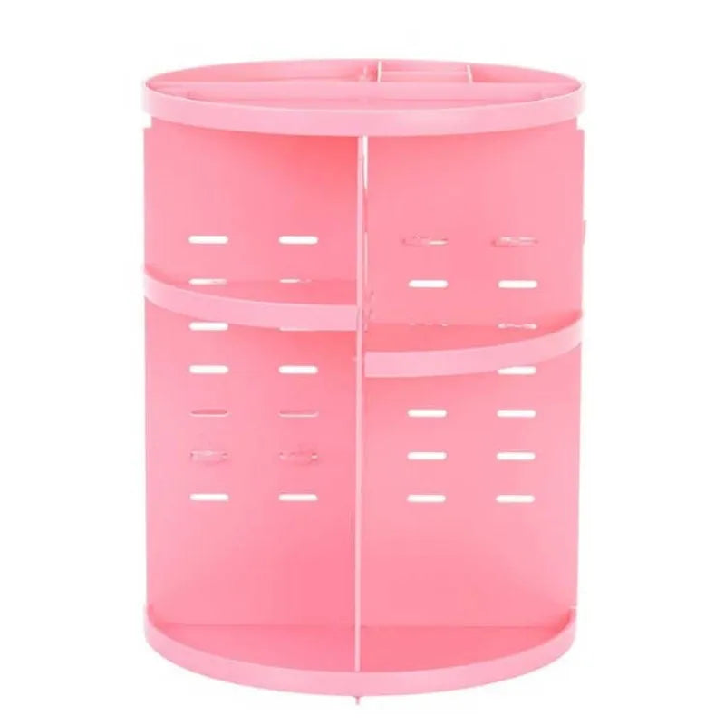 360 degree rotation makeup organizer (pink) image4