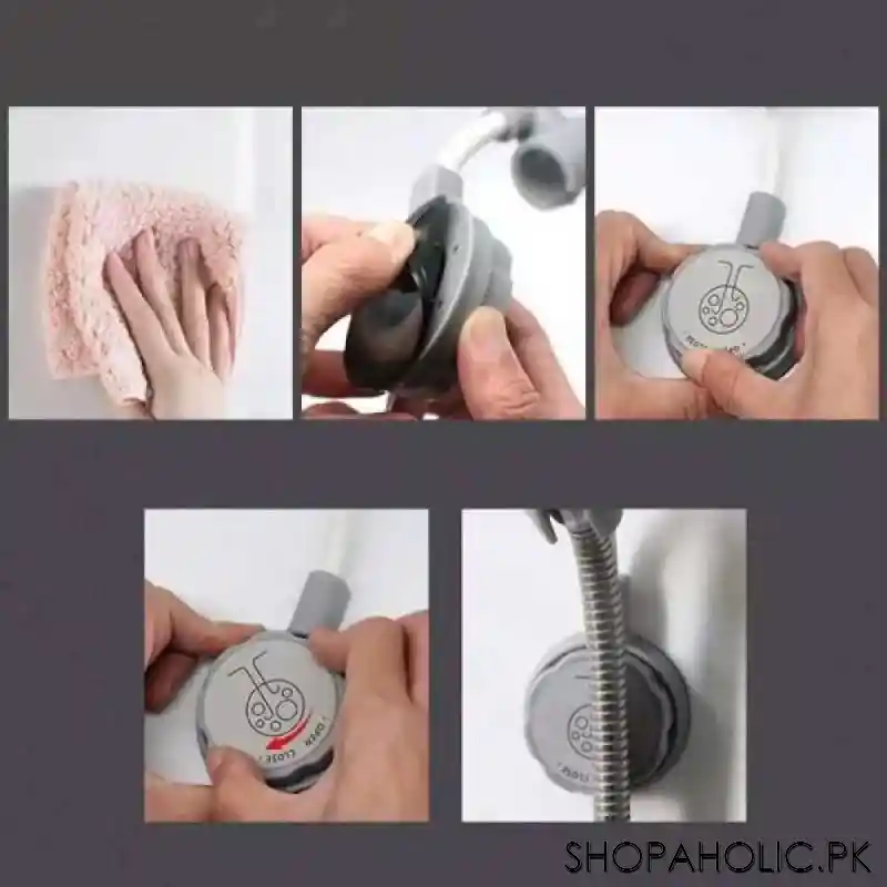 360 degree universal adjustable bathroom shower holder image2