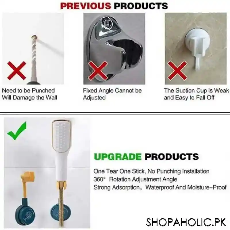 360 degree universal adjustable bathroom shower holder image4