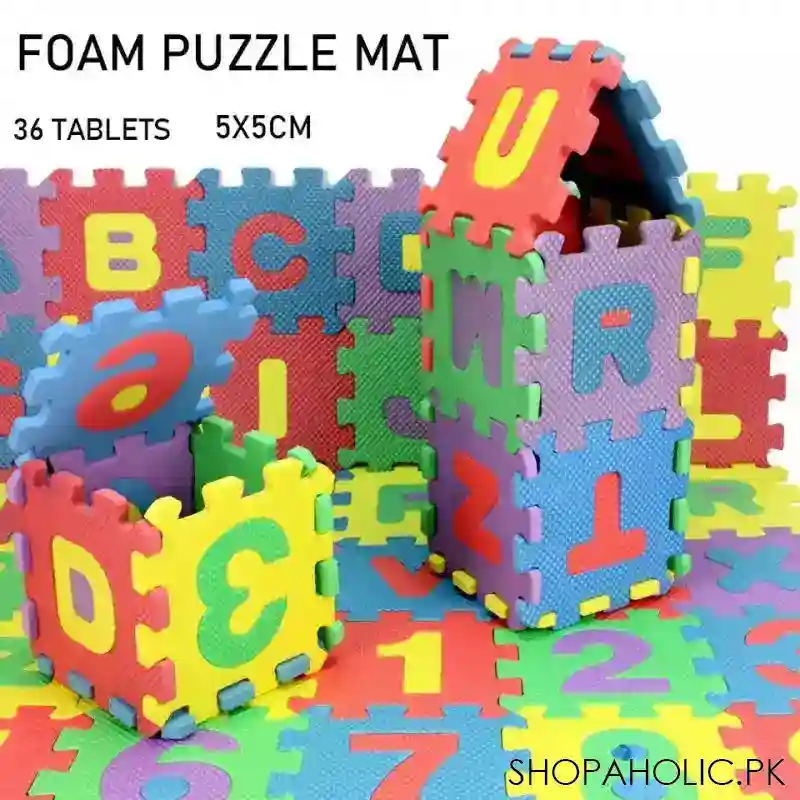 36pcs 3d eva foam alphabet puzzle for kids main image