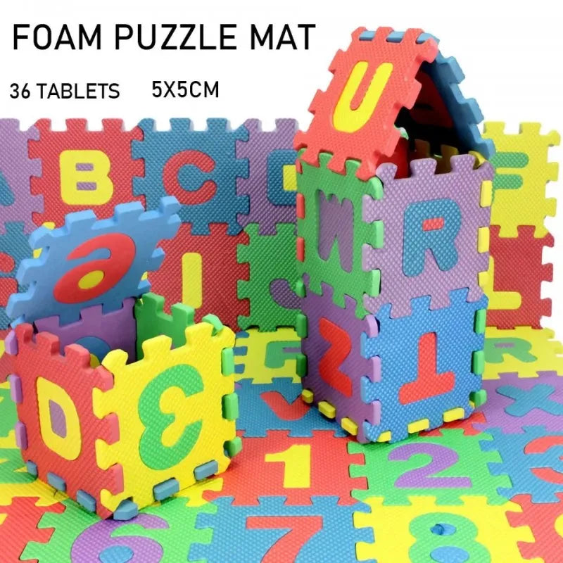 36pcs 3d eva foam alphabet puzzle for kids main image