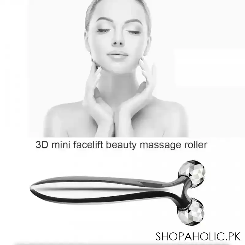 3d diamond cut face and body slimming roller with facial band image2