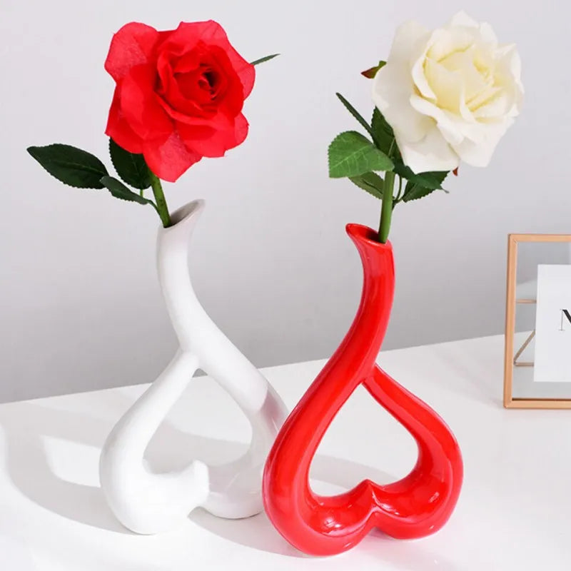 3d heart shape flower vase image2