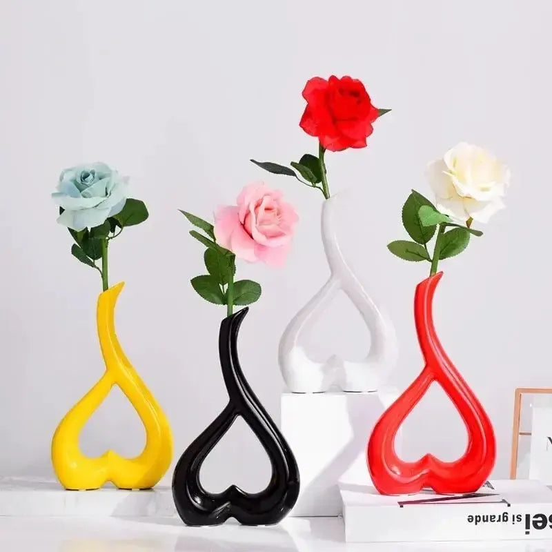 3d heart shape flower vase image4