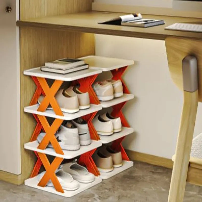 4/5/6 layer stackable vertical space saving shoe storage rack organizer image2