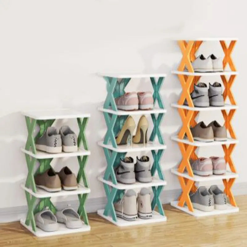 4/5/6 layer stackable vertical space saving shoe storage rack organizer main image