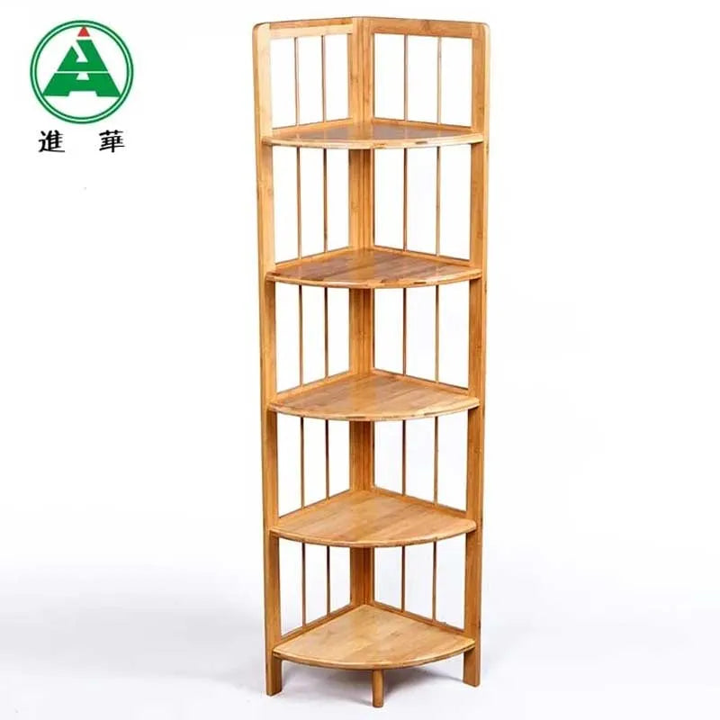 4/5 layers bamboo corner plant stand for living room, balcony, garden image2