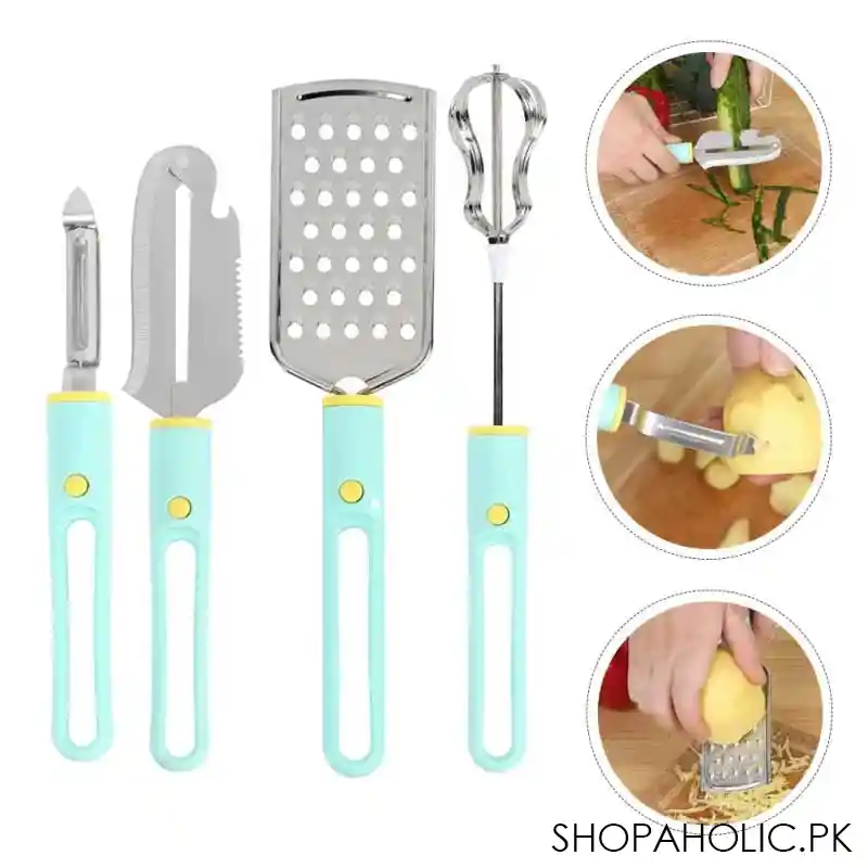 4 in 1 multifunctional whish eggbeater, grater, paring and digging knives image3