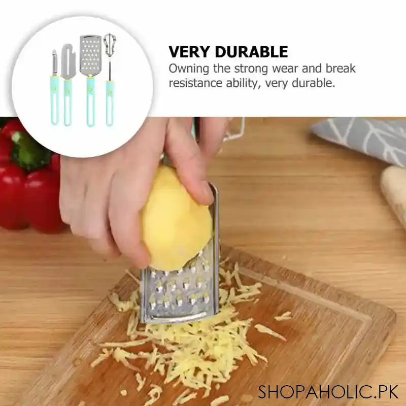 4 in 1 multifunctional whish eggbeater, grater, paring and digging knives image7