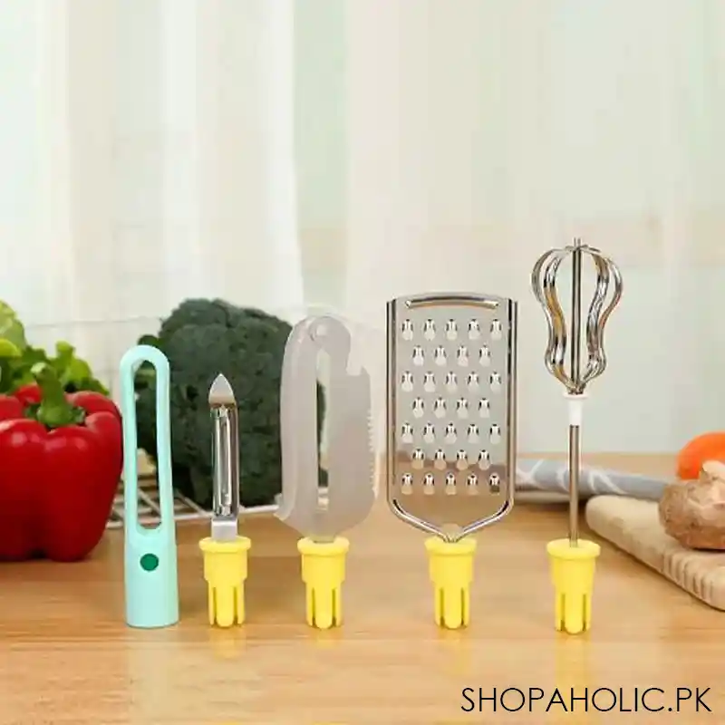 4 in 1 multifunctional whish eggbeater, grater, paring and digging knives image8