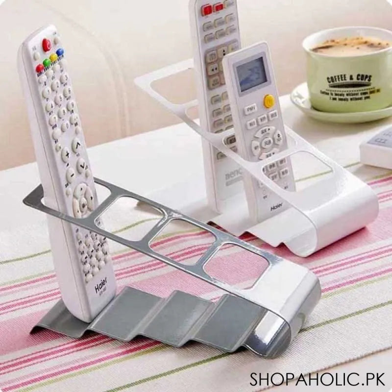 4 layer smart metal remote control stand organizer image2