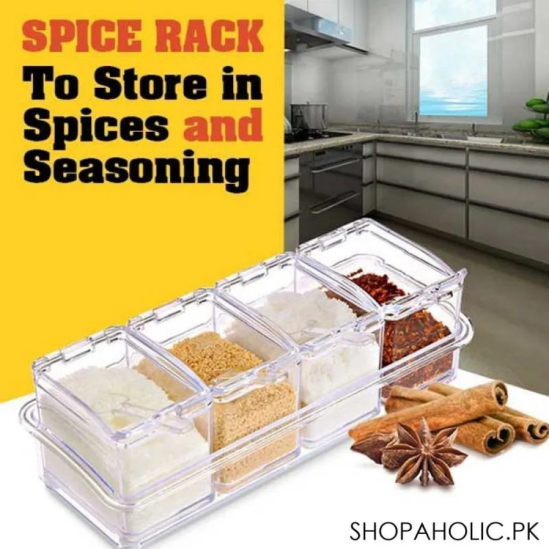 (4 pieces) crystal seasoning rack spice box image2