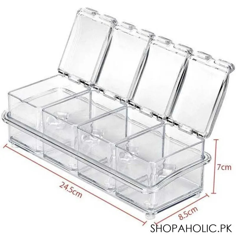 (4 pieces) crystal seasoning rack spice box image5