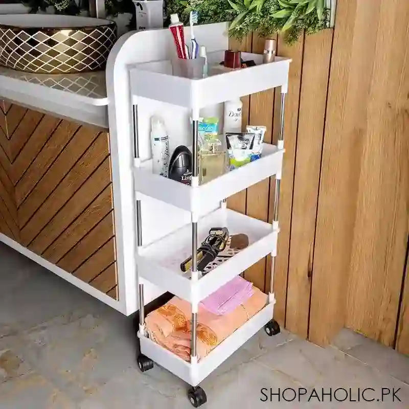 4 tier smart cart trolly shelf rack organizer main image