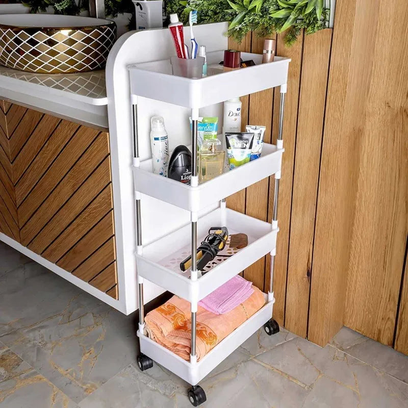 4 tier smart cart trolly shelf rack organizer main image