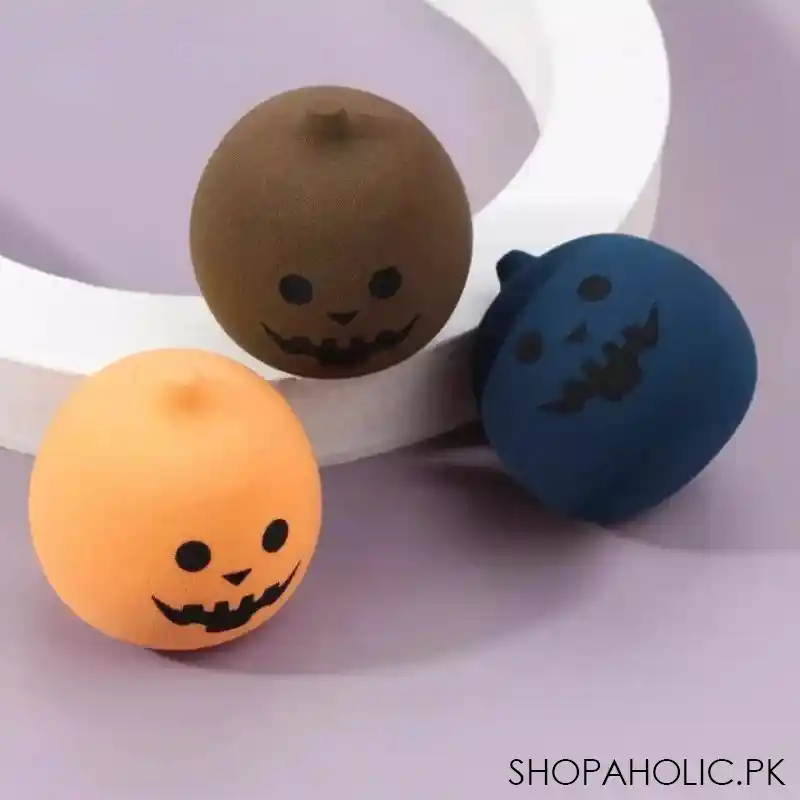 4pcs halloween pumpkin shape makeup beauty blender main image