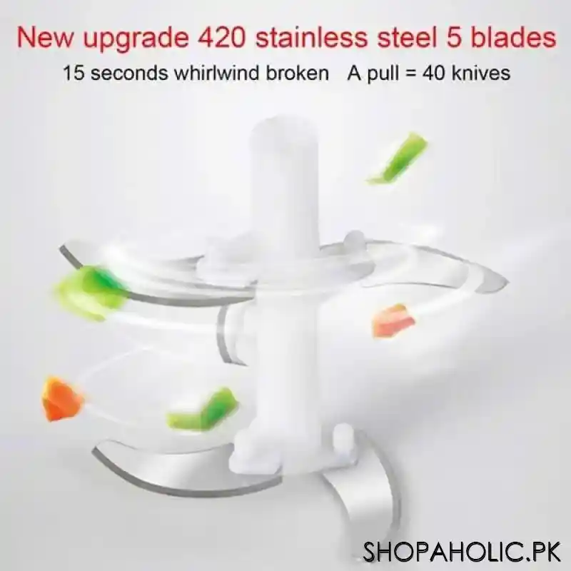 5 blade manual speedy vegetable chopper (highest quality) image4