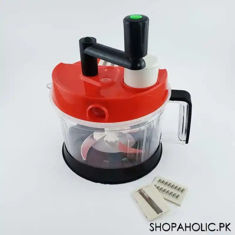 5 blade rotary chopper with 3 shredders and orange squeezer image3