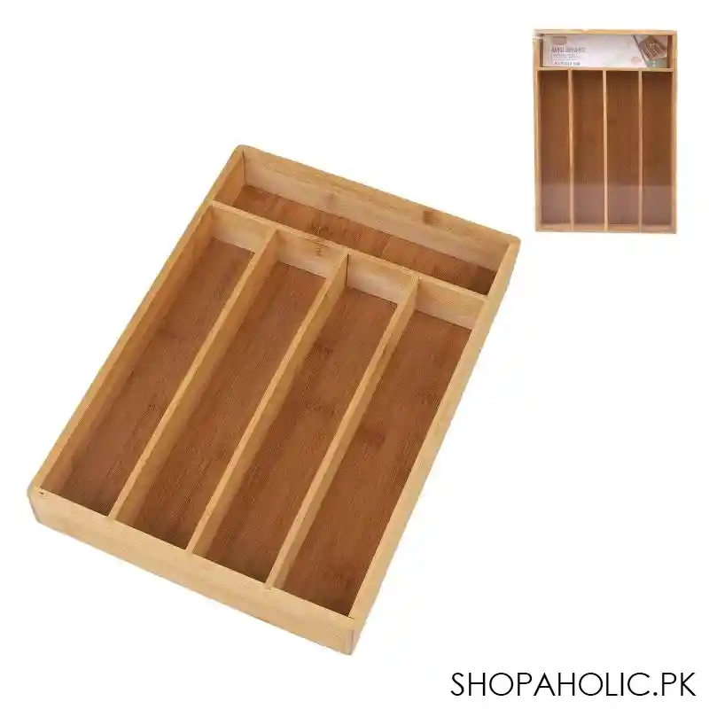 5 compartment bamboo cutlery tray image5