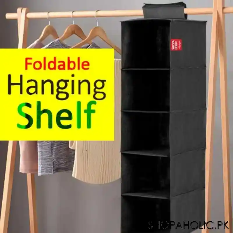 5 shelf clothes hanging organizers for wardrobe (1200gram highest quality) main image