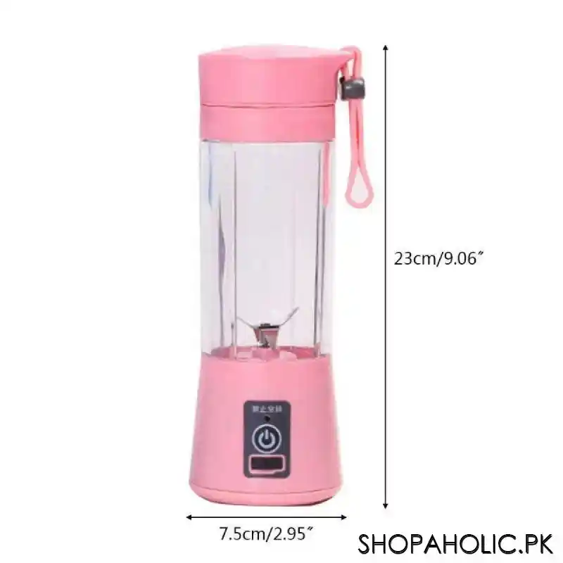 6 blade mini usb portable rechargeable juicer smoothie maker blender image5