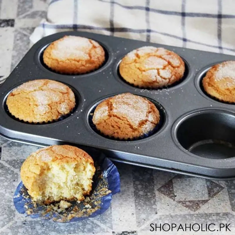 6 cup non stick muffin baking tray image3