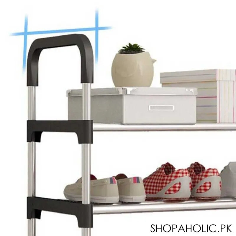 6 layers steel shoe rack storage stand organizer image2