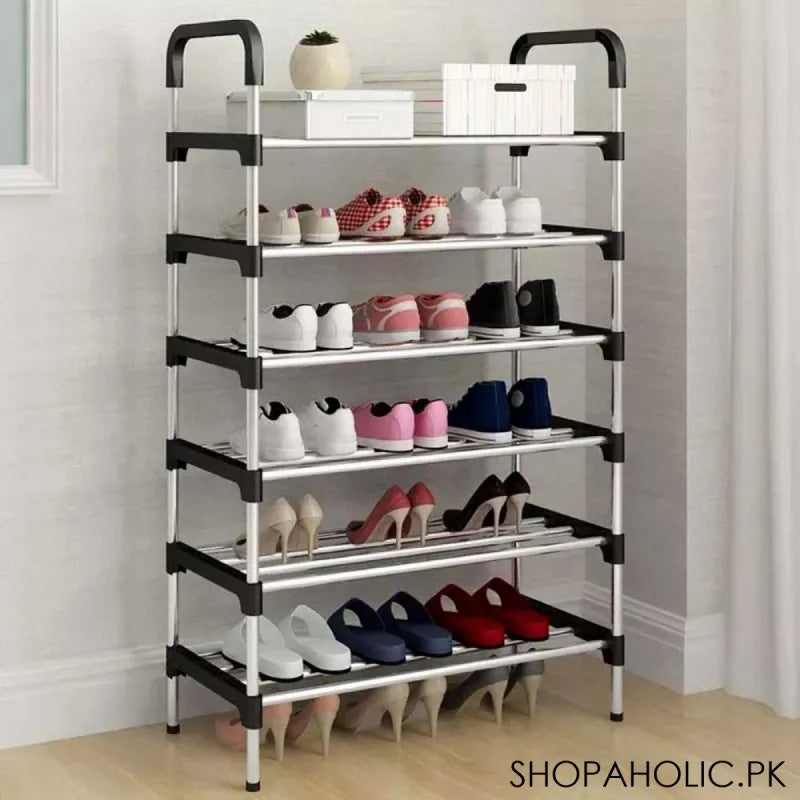 6 layers steel shoe rack storage stand organizer main image