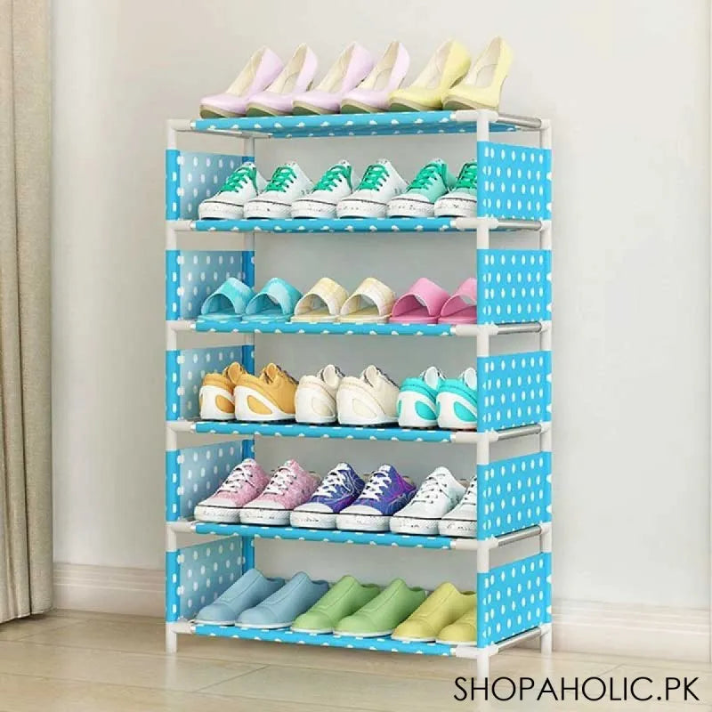 6 layers waterproof fabric shoe rack organizer main image