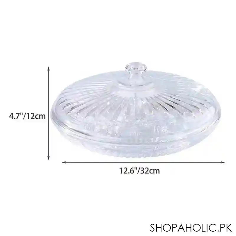 6 section acrylic candy dry fruit dish snack serving tray with lid image10