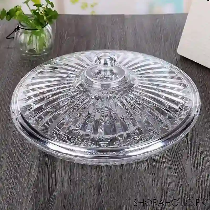 6 section acrylic candy dry fruit dish snack serving tray with lid image7