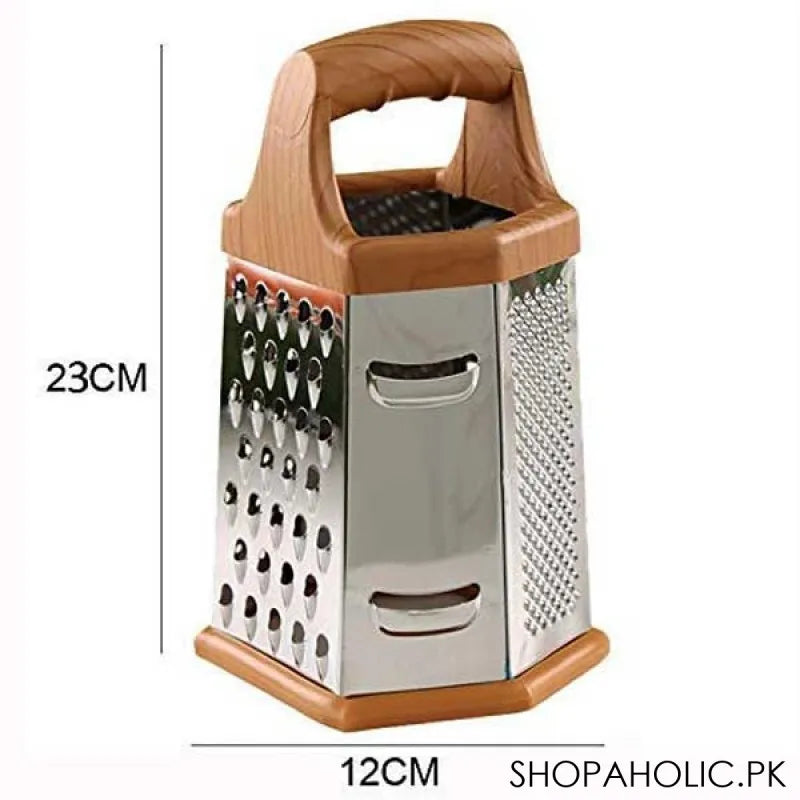 6 sided stainless steel manual grater image2