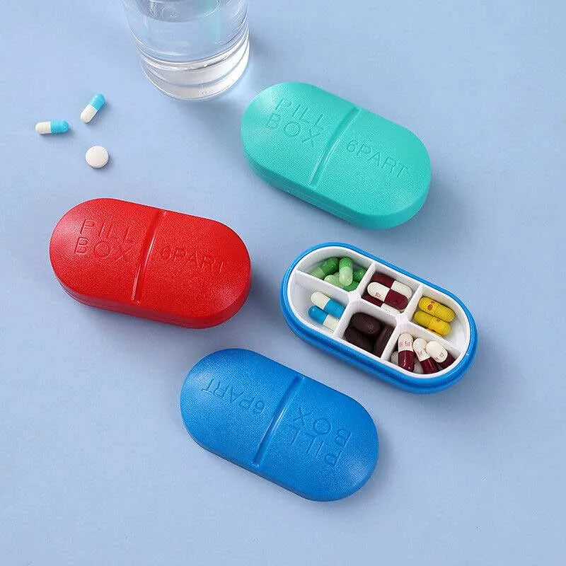 6 slots mini portable tablet shaped pill organizer image2