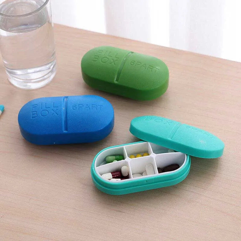 6 slots mini portable tablet shaped pill organizer image3