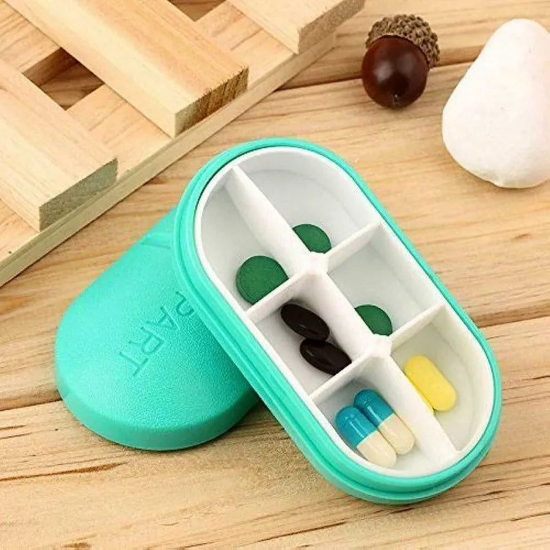 6 slots mini portable tablet shaped pill organizer main image