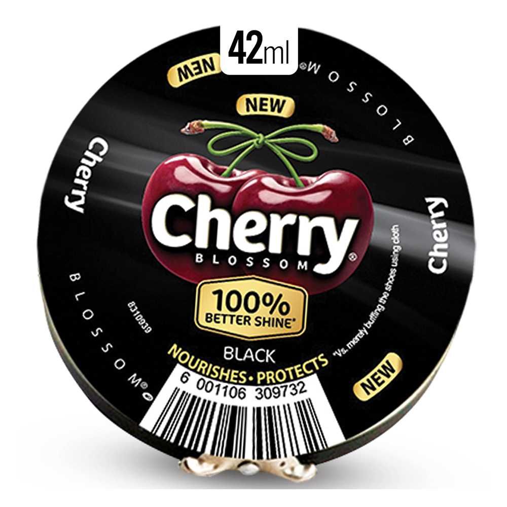 Cherry Blossom Black Shoe Polish, 42ml - Main Image