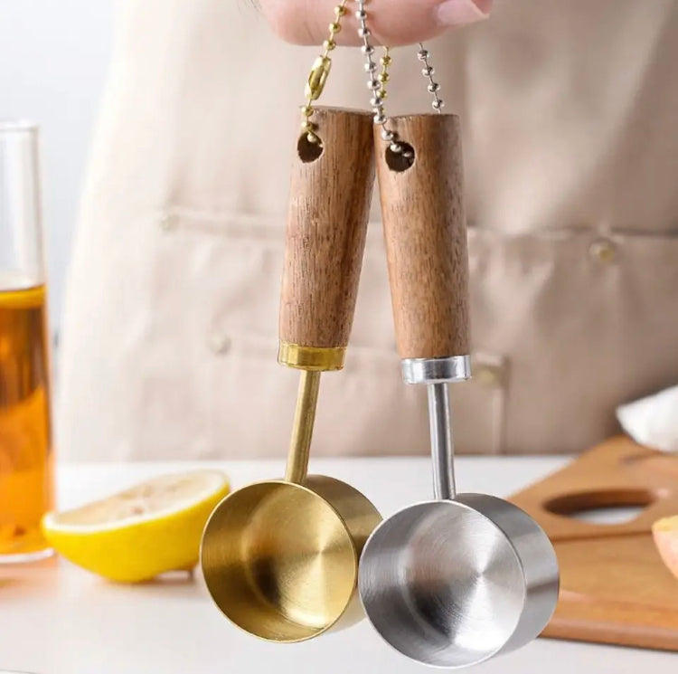 Hangable Measuring Spoon with Wood Handle - image 3