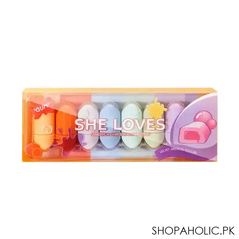 8 colours chewing gum lipstick set image5