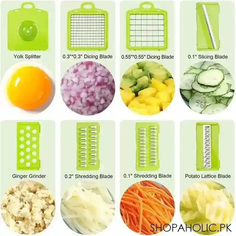 8 in 1 vegetable cutter with container image2