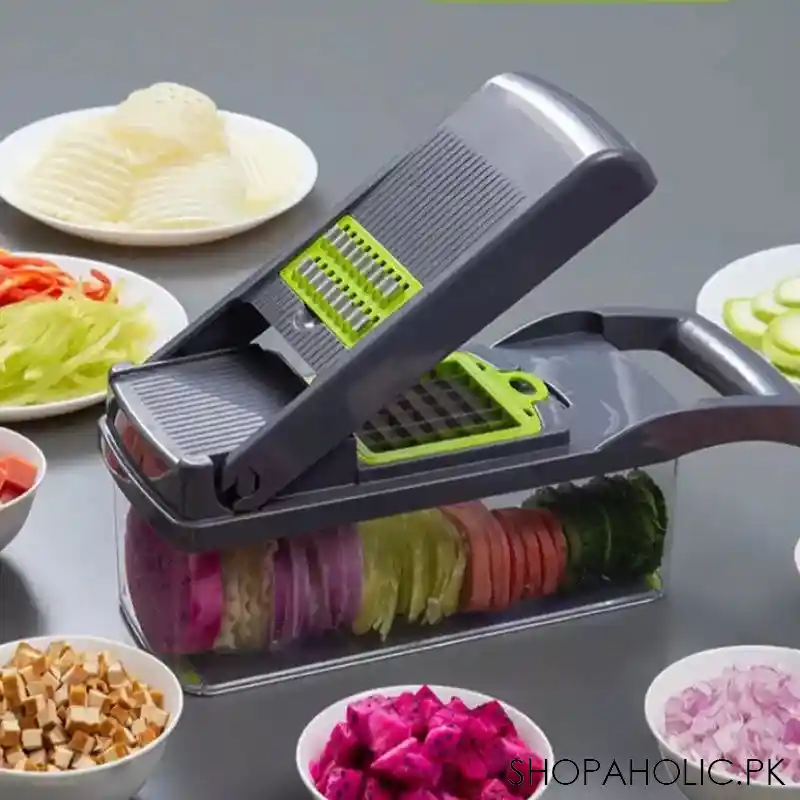 8 in 1 vegetable cutter with container main image