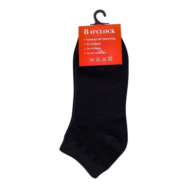 8 o'clock school uniform ankle socks, large, black image2