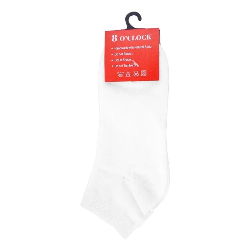 8 o'clock school uniform ankle socks, large, white image2